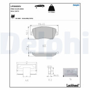 LP5005EV Sada brzdových destiček, kotoučová brzda DELPHI