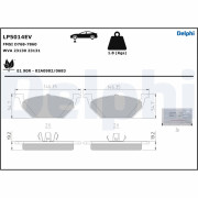 LP5014EV Sada brzdových destiček, kotoučová brzda DELPHI