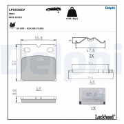 LP5026EV Sada brzdových destiček, kotoučová brzda DELPHI