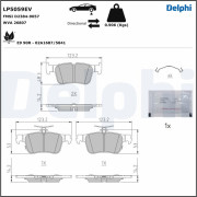 LP5059EV Sada brzdových destiček, kotoučová brzda DELPHI