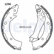 LS2180 Sada brzdových čelistí DELPHI