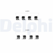 LX0348 Sada příslušenství, obložení kotoučové brzdy DELPHI