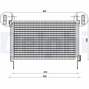TSP0225007 Kondenzátor, klimatizace DELPHI