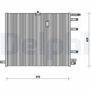 TSP0225070 Kondenzátor, klimatizace DELPHI