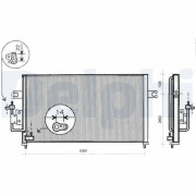 TSP0225286 Kondenzátor, klimatizace DELPHI