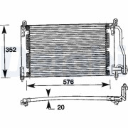 TSP0225355 Kondenzátor, klimatizace DELPHI