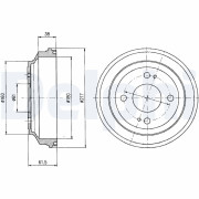 BF204 Brzdový buben DELPHI