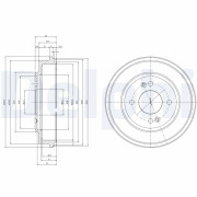 BF517 DELPHI brzdový bubon BF517 DELPHI