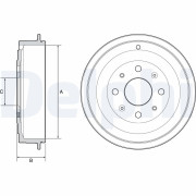 BF541 Brzdový buben DELPHI