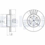 BG2488 DELPHI brzdový kotúč BG2488 DELPHI