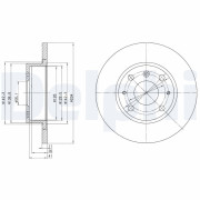 BG2535 Brzdový kotouč DELPHI