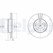 BG2682 DELPHI brzdový kotúč BG2682 DELPHI