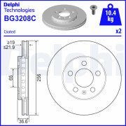 BG3208C DELPHI brzdový kotúč BG3208C DELPHI