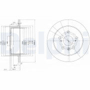 BG3736 DELPHI brzdový kotúč BG3736 DELPHI
