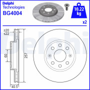 BG4004 DELPHI brzdový kotúč BG4004 DELPHI