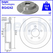 BG4242 Brzdový kotouč DELPHI