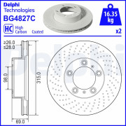 BG4827C DELPHI brzdový kotúč BG4827C DELPHI