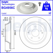 BG4956C Brzdový kotouč DELPHI