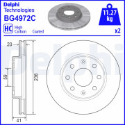 BG4972C DELPHI brzdový kotúč BG4972C DELPHI