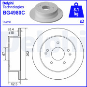 BG4980C DELPHI brzdový kotúč BG4980C DELPHI