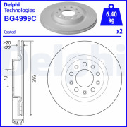 BG4999C Brzdový kotouč DELPHI