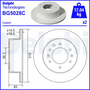 BG5028C Brzdový kotouč DELPHI