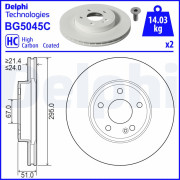 BG5045C Brzdový kotouč DELPHI