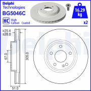 BG5046C Brzdový kotouč DELPHI