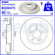 BG5047C Brzdový kotouč DELPHI