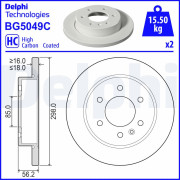 BG5049C Brzdový kotouč DELPHI