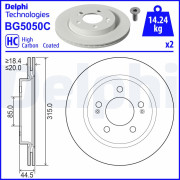 BG5050C Brzdový kotouč DELPHI