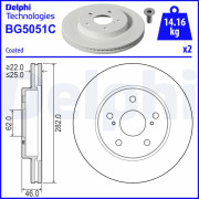 BG5051C Brzdový kotouč DELPHI