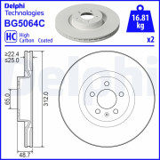 BG5064C Brzdový kotouč DELPHI