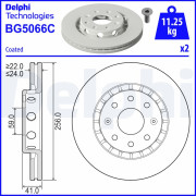 BG5066C Brzdový kotouč DELPHI