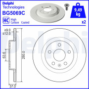 BG5069C Brzdový kotouč DELPHI