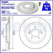 BG5076C Brzdový kotouč DELPHI