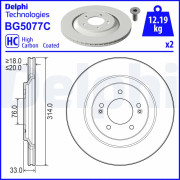 BG5077C Brzdový kotouč DELPHI