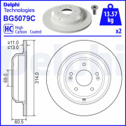 BG5079C Brzdový kotouč DELPHI