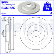 BG5082C Brzdový kotouč DELPHI