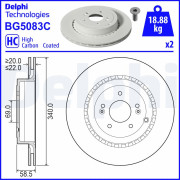 BG5083C Brzdový kotouč DELPHI