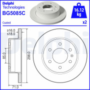 BG5085C DELPHI brzdový kotúč BG5085C DELPHI