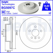 BG5097C DELPHI brzdový kotúč BG5097C DELPHI