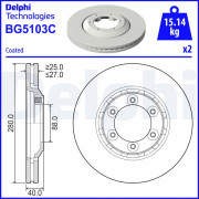 BG5103C DELPHI brzdový kotúč BG5103C DELPHI