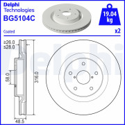 BG5104C DELPHI brzdový kotúč BG5104C DELPHI