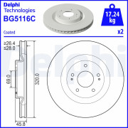 BG5116C DELPHI brzdový kotúč BG5116C DELPHI