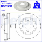 BG5133C DELPHI brzdový kotúč BG5133C DELPHI