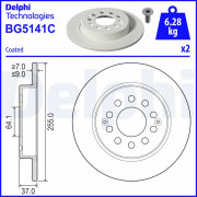 BG5141C Brzdový kotouč DELPHI