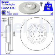 BG5143C DELPHI brzdový kotúč BG5143C DELPHI