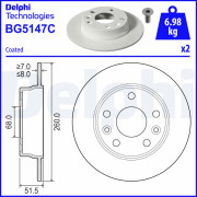 BG5147C Brzdový kotouč DELPHI