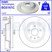 BG5161C Brzdový kotouč DELPHI